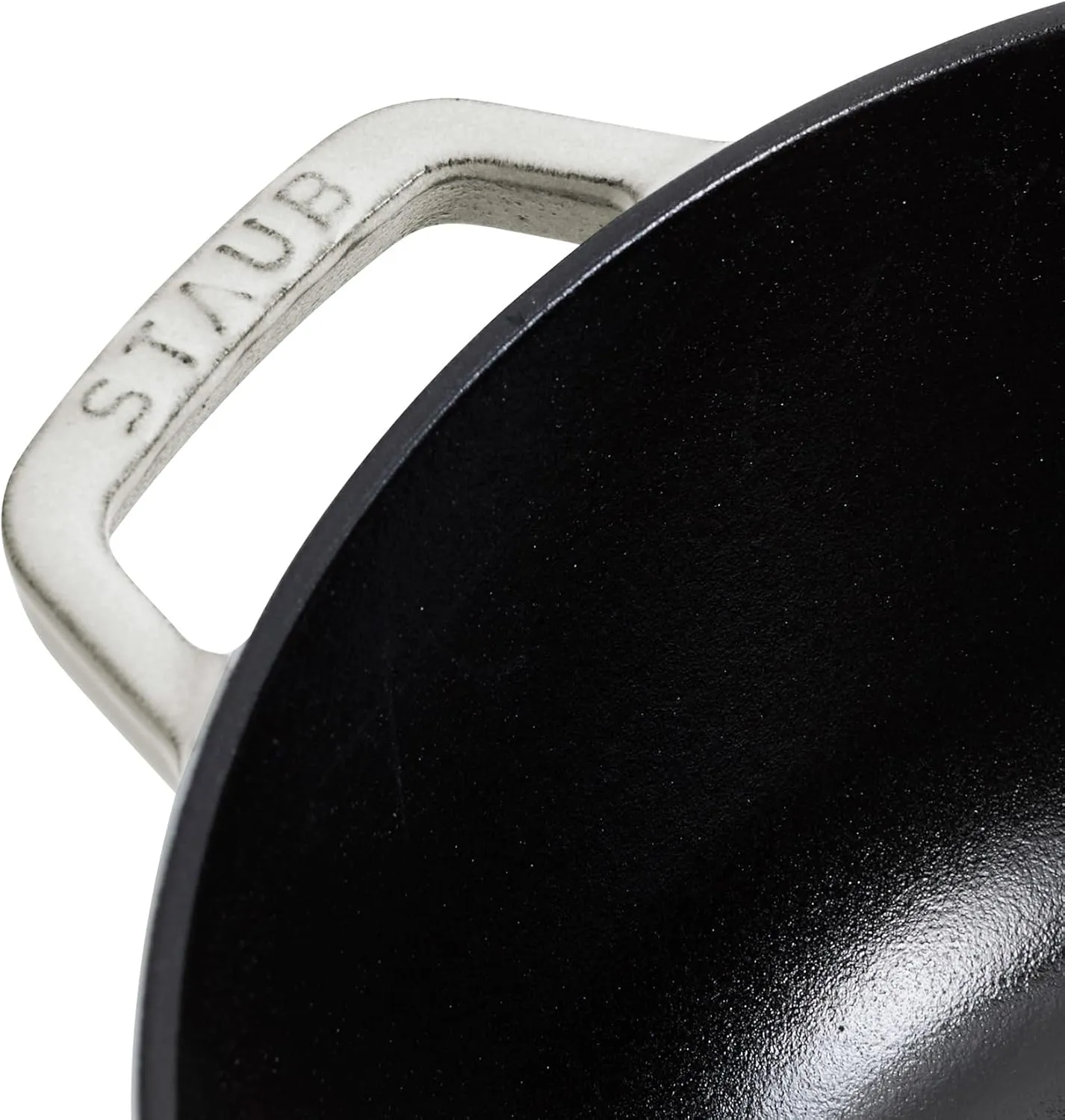 Staub Cast Iron Essential French Oven, Dutch Oven, 5-quart, serves 5-6, Made in France - White Truffle