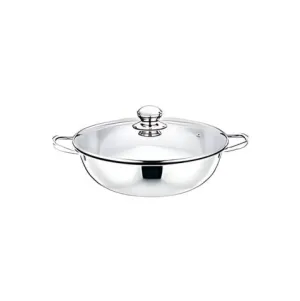 Steelcraft Stainless Steel Shabu Shabu Hot Pot With Glass Lid 28cm