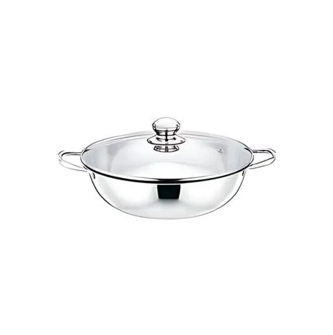 Steelcraft Stainless Steel Shabu Shabu Hot Pot With Glass Lid 28cm