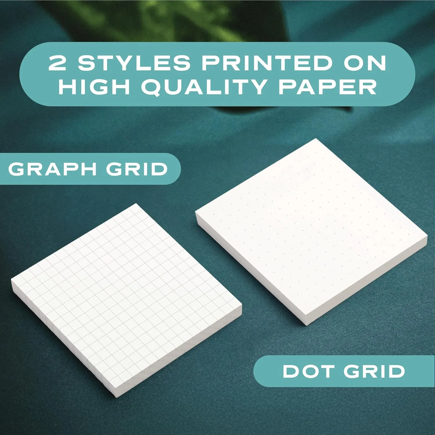 Sticky Notes Dots Grid 24pk | 3x3 Inch Small Self Stick Notepads for Desk and School Supplies