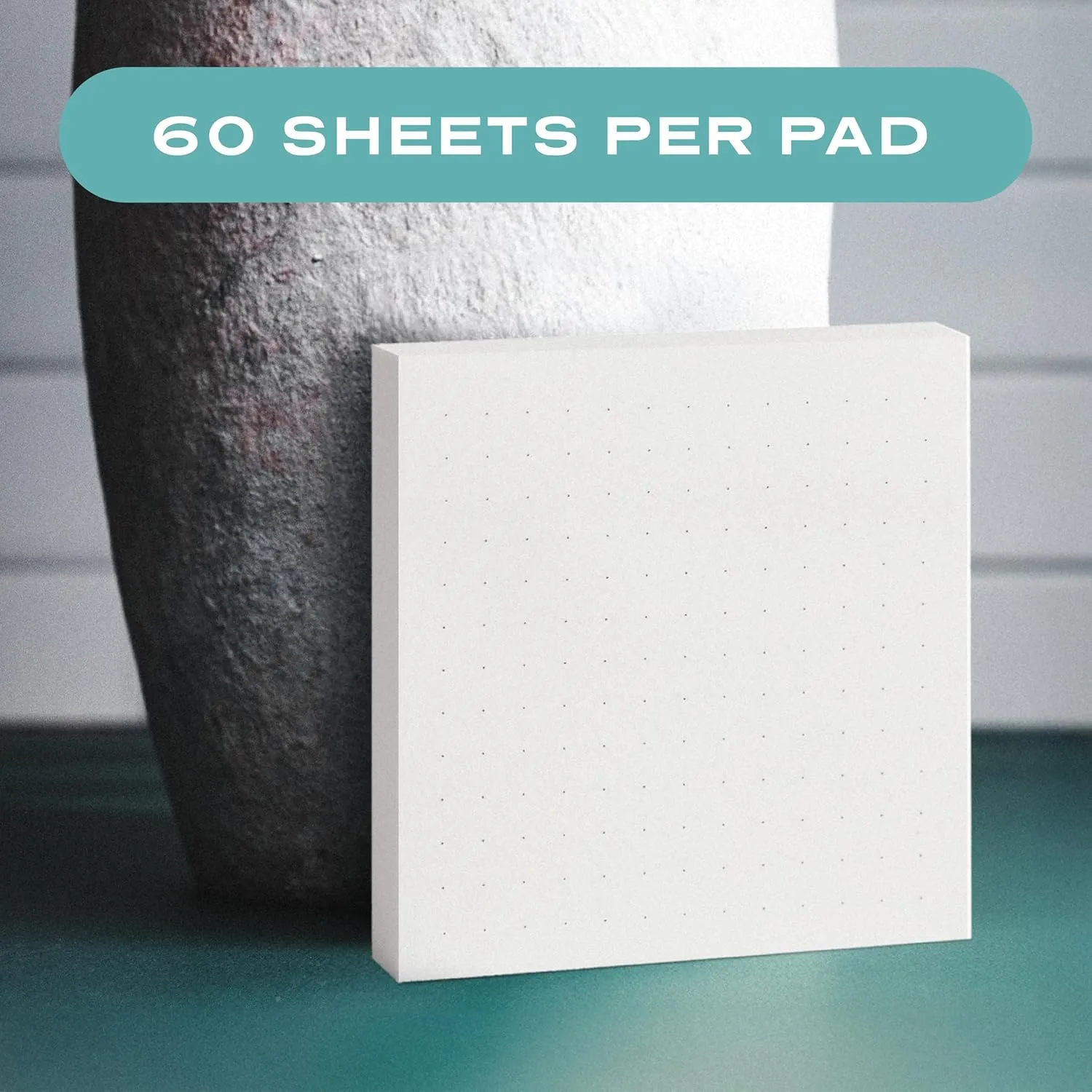 Sticky Notes Dots Grid 24pk | 3x3 Inch Small Self Stick Notepads for Desk and School Supplies