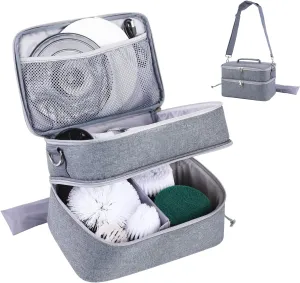 Storage Bag Compatible with Electric Spin Scrubber Portable Organizer for Cleaning Brush, Carry Case for Bathroom Floor Windows Cleaning Tool, Household Cleaning Supplies Organizer, Bag Only