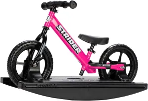 Strider 12” Sport Bike   Rocking Base - Helps Teach Baby How to Ride a Balance Bicycle - for Kids 6 Months to 4 Years - Easy Assembly & Adjustments