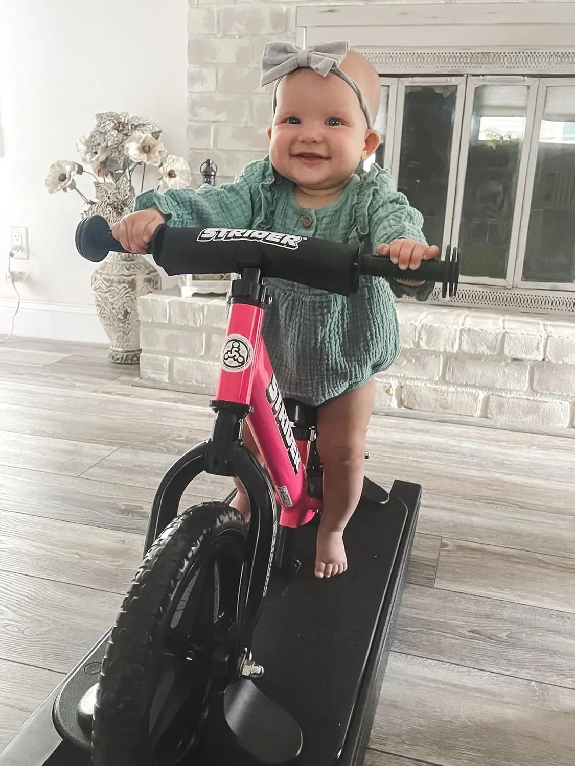 Strider 12” Sport Bike   Rocking Base - Helps Teach Baby How to Ride a Balance Bicycle - for Kids 6 Months to 4 Years - Easy Assembly & Adjustments