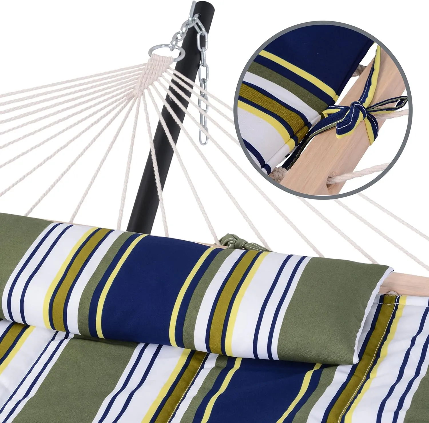 SUNCREAT Outdoor Portable Hammock Pad, 2 Person Polyester Hammock Pad, Dark Green