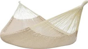 Sunnydaze Handwoven XXL Thick Cord Mayan Double Hammock for Outside - 625-Pound Capacity Heavy-Duty Outdoor Hammock - Natural