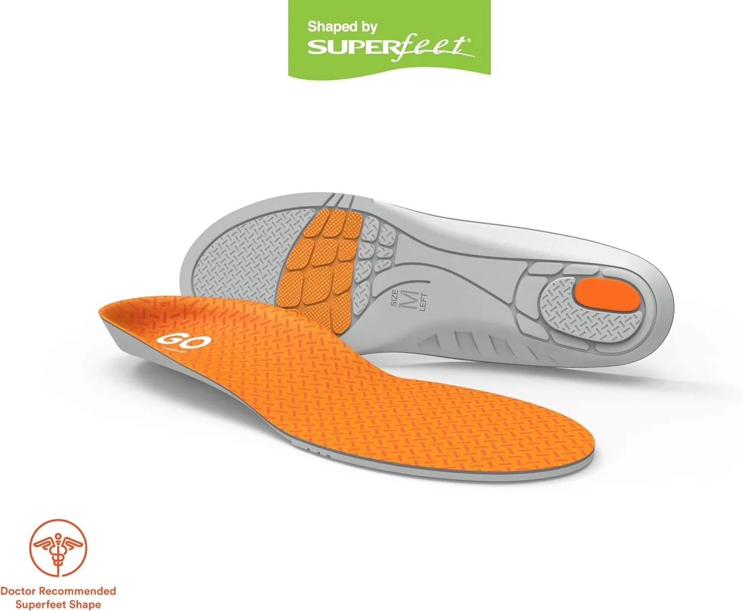 Superfeet Work Insole Orange MD (US Men's 8.511, Women's 9.512) Medium