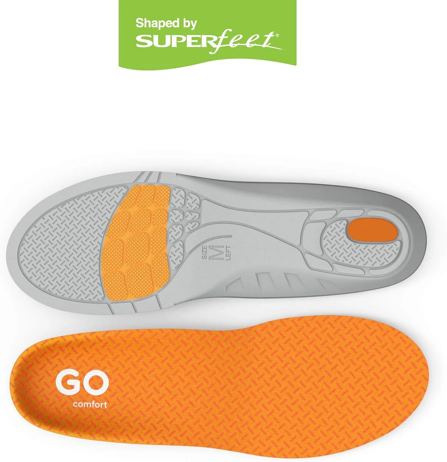 Superfeet Work Insole Orange MD (US Men's 8.511, Women's 9.512) Medium