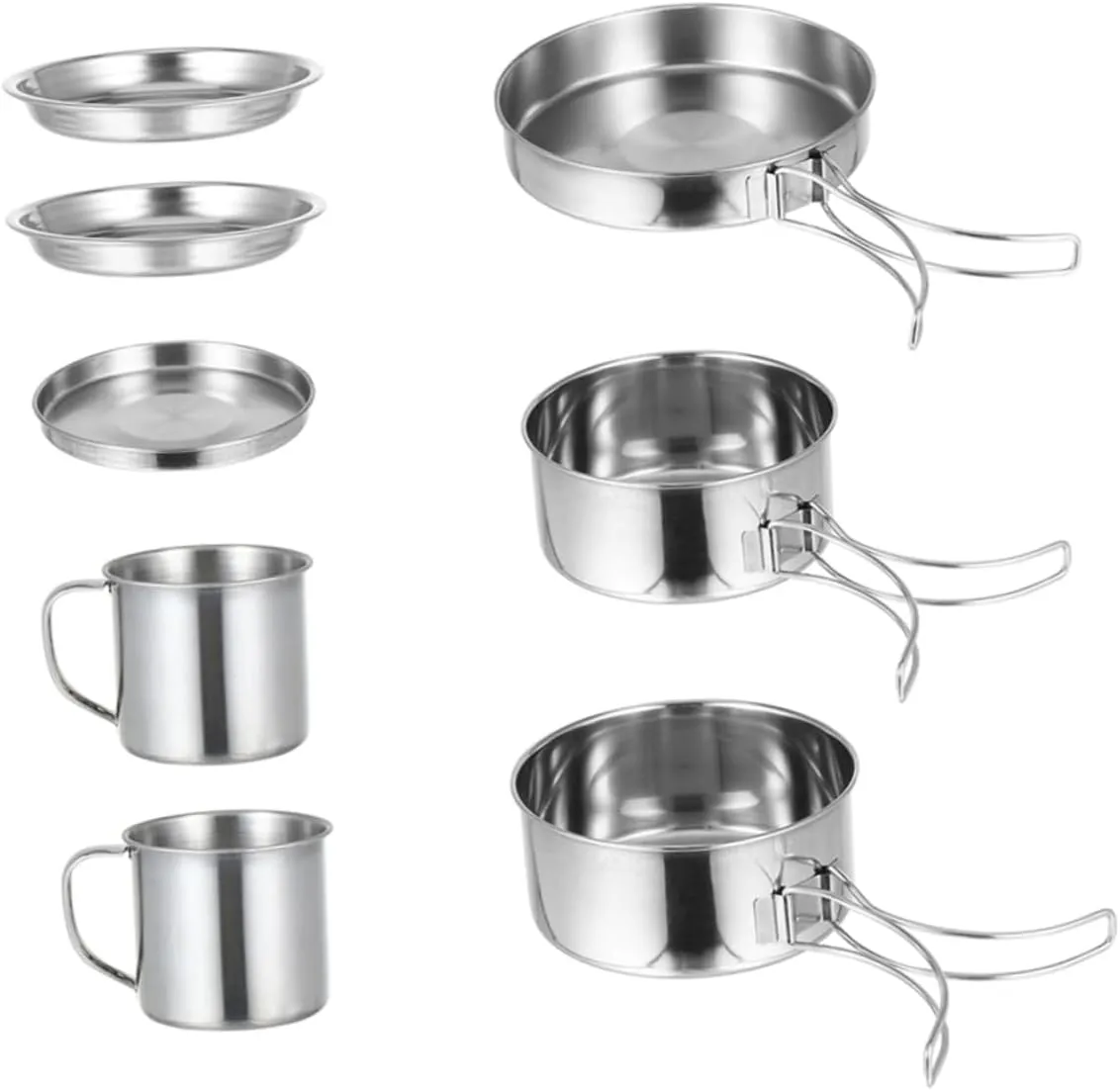 SUPVOX 1Set Outdoor Camping Cookware Picnic Cookware Kit for People Durable Space Saving Cooking Equipment for Hiking Backpacking and Picnics