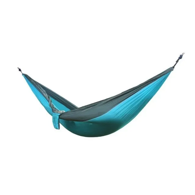Survival Outdoor Portable Hammock Hunting Travel Camping Backpacking Swing Secret sale Person Double Energy-saving Sleeping Bed Nylon Hammock Garden Adult