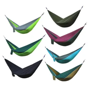 Survival Outdoor Portable Hammock Hunting Travel Camping Backpacking Swing Secret sale Person Double Energy-saving Sleeping Bed Nylon Hammock Garden Adult