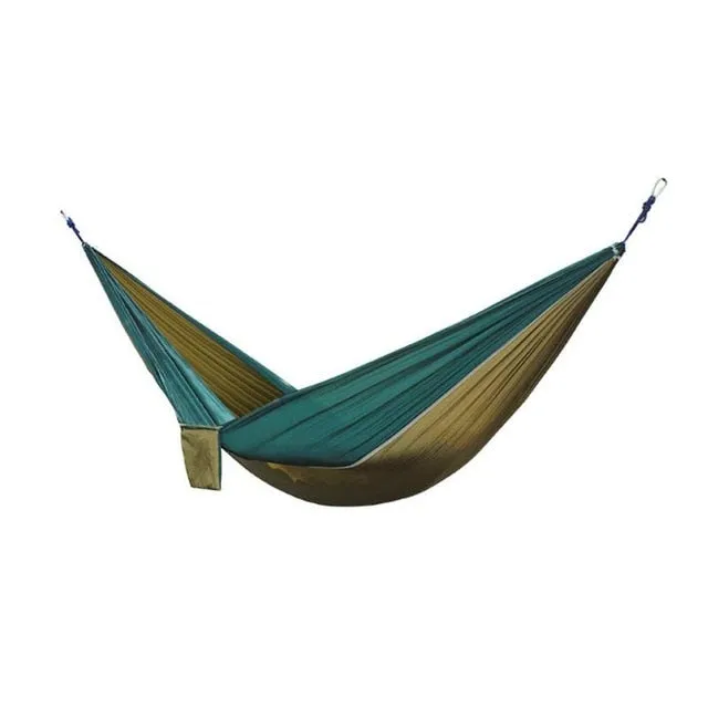 Survival Outdoor Portable Hammock Hunting Travel Camping Backpacking Swing Secret sale Person Double Energy-saving Sleeping Bed Nylon Hammock Garden Adult