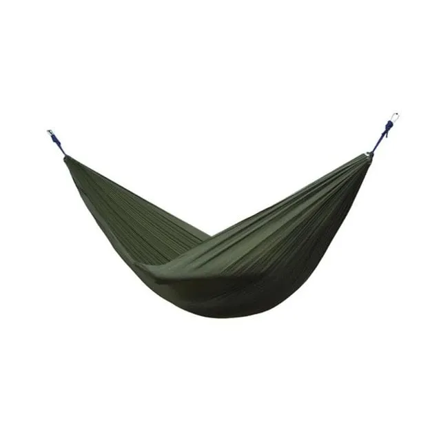 Survival Outdoor Portable Hammock Hunting Travel Camping Backpacking Swing Secret sale Person Double Energy-saving Sleeping Bed Nylon Hammock Garden Adult