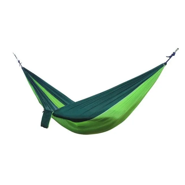 Survival Outdoor Portable Hammock Hunting Travel Camping Backpacking Swing Secret sale Person Double Energy-saving Sleeping Bed Nylon Hammock Garden Adult