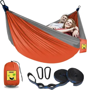 SZHLUX Camping Hammock Double Portable Hammocks Camping Accessories and Camping Gear, Great for Hiking,Outdoor,Beach,Camping