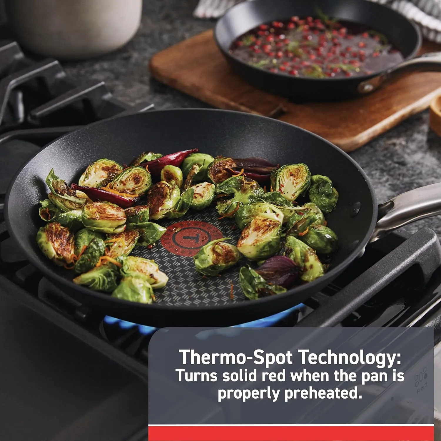 T-fal ProGrade Nonstick Jumbo Cooker W/Lid & Helper Handle, 5 Quart, Induction, Oven Broiler Safe 500F, Cookware, Non Stick Saute Pan, Deep Frying Pan, Kitchen, Pots and Pans, Dishwasher Safe, Black