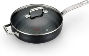 T-fal ProGrade Nonstick Jumbo Cooker W/Lid & Helper Handle, 5 Quart, Induction, Oven Broiler Safe 500F, Cookware, Non Stick Saute Pan, Deep Frying Pan, Kitchen, Pots and Pans, Dishwasher Safe, Black