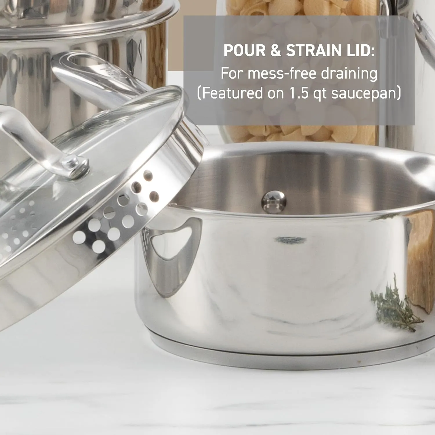 T-fal Stainless Steel Cookware Set 11 Piece, Induction, Oven Broiler Safe 500F, Kitchen Cooking Set w/Fry Pans, Saucepans, Saute Pan, Dutch Oven, Steamer, Pots and Pans, Dishwasher Safe, Silver