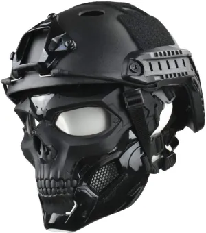 Tactical Mask Protective Full Face Clear Goggle Skull mask Dual Mode Wearing Design Adjustable Strap