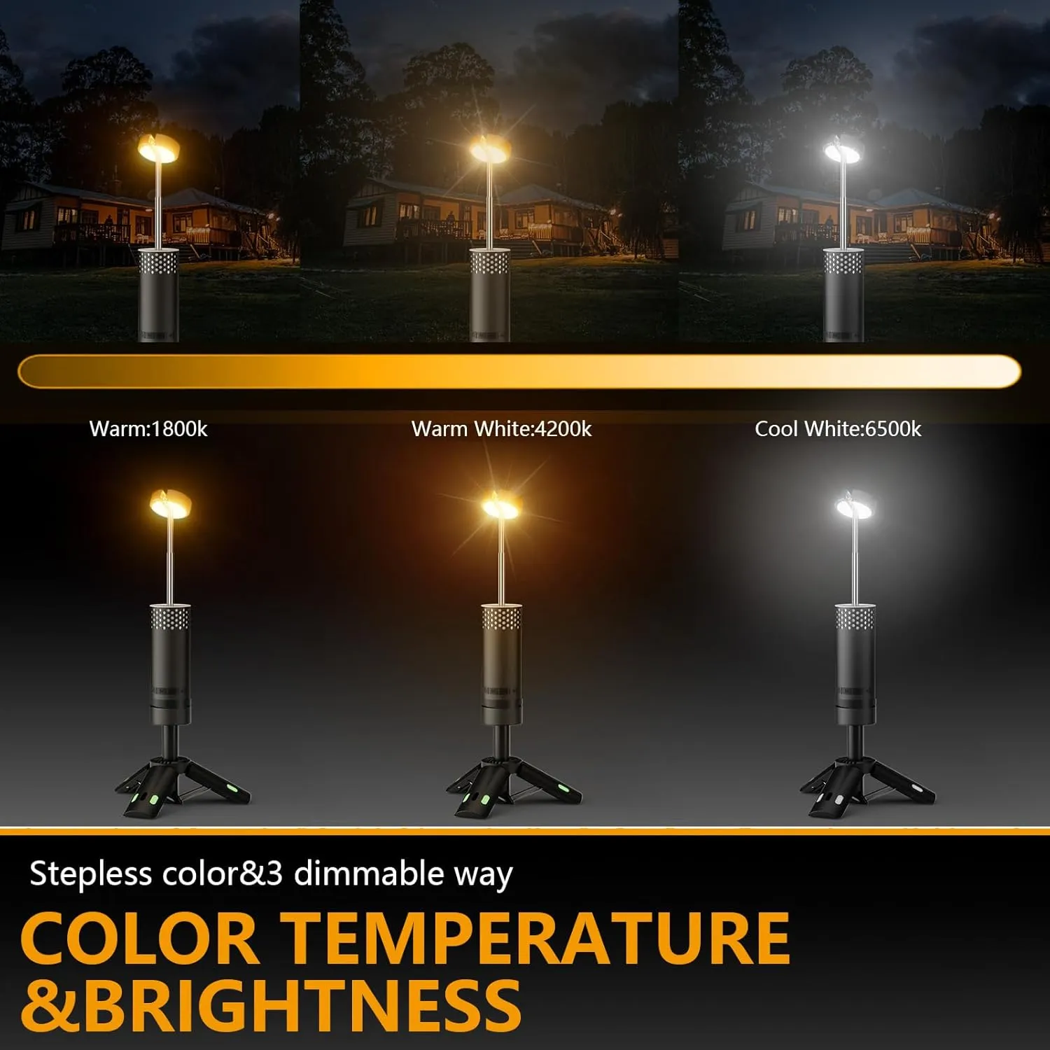 Telescopic 10000mAh Collapsible Magnetic Camping Lantern