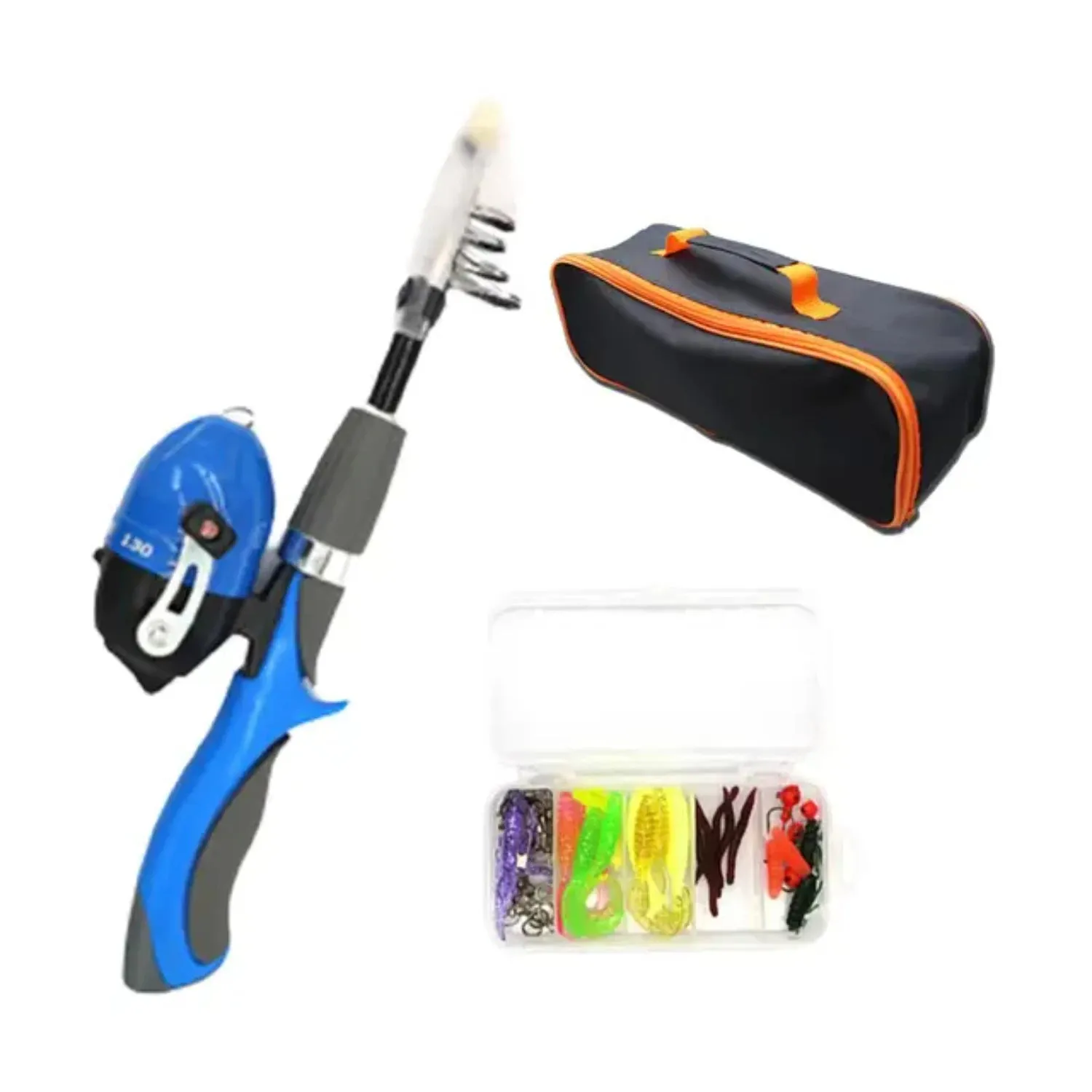 Telescopic Fishing Rod and Reel Combo Kits with Fishing Reel Traveling Kid Fishing Pole  Boys Girls Travel Beginners Lurekiller