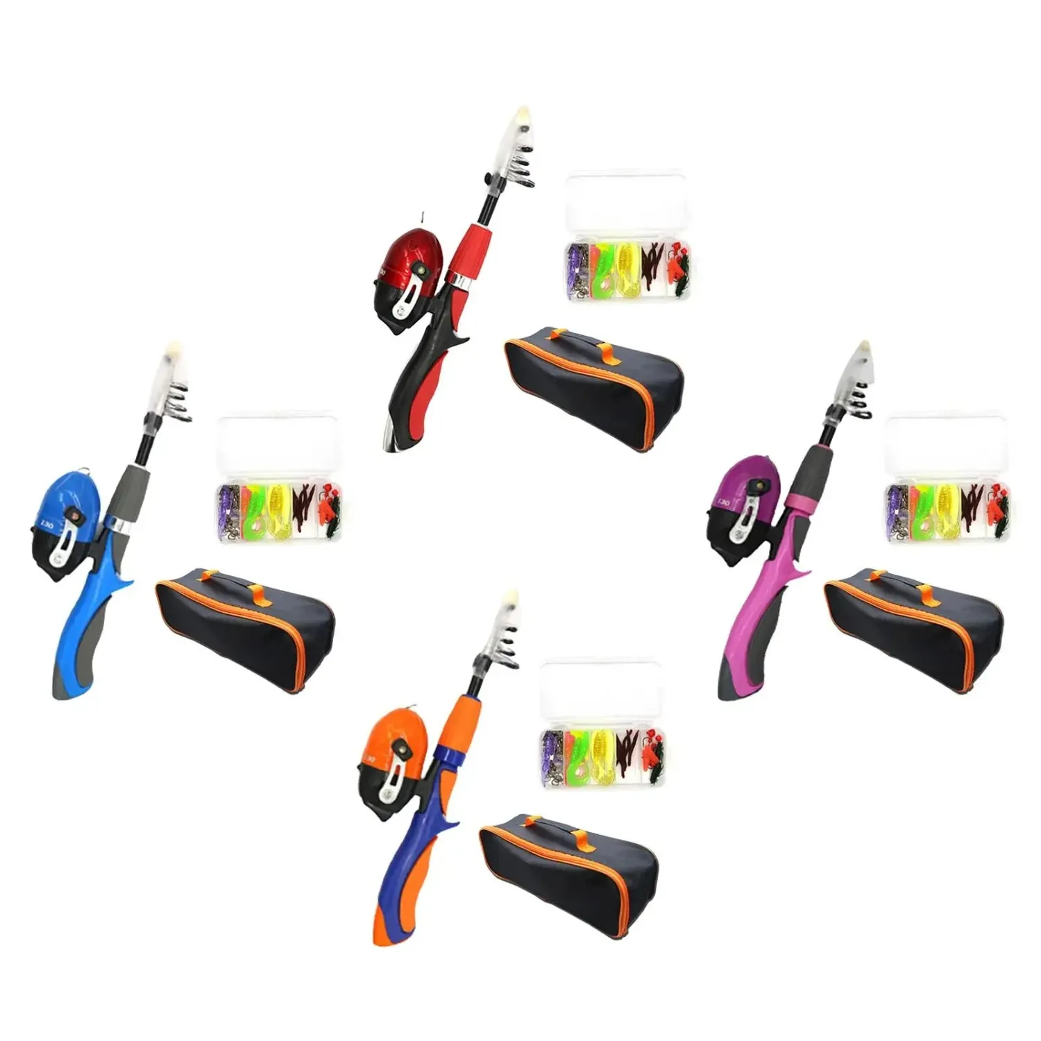 Telescopic Fishing Rod and Reel Combo Kits with Fishing Reel Traveling Kid Fishing Pole  Boys Girls Travel Beginners Lurekiller