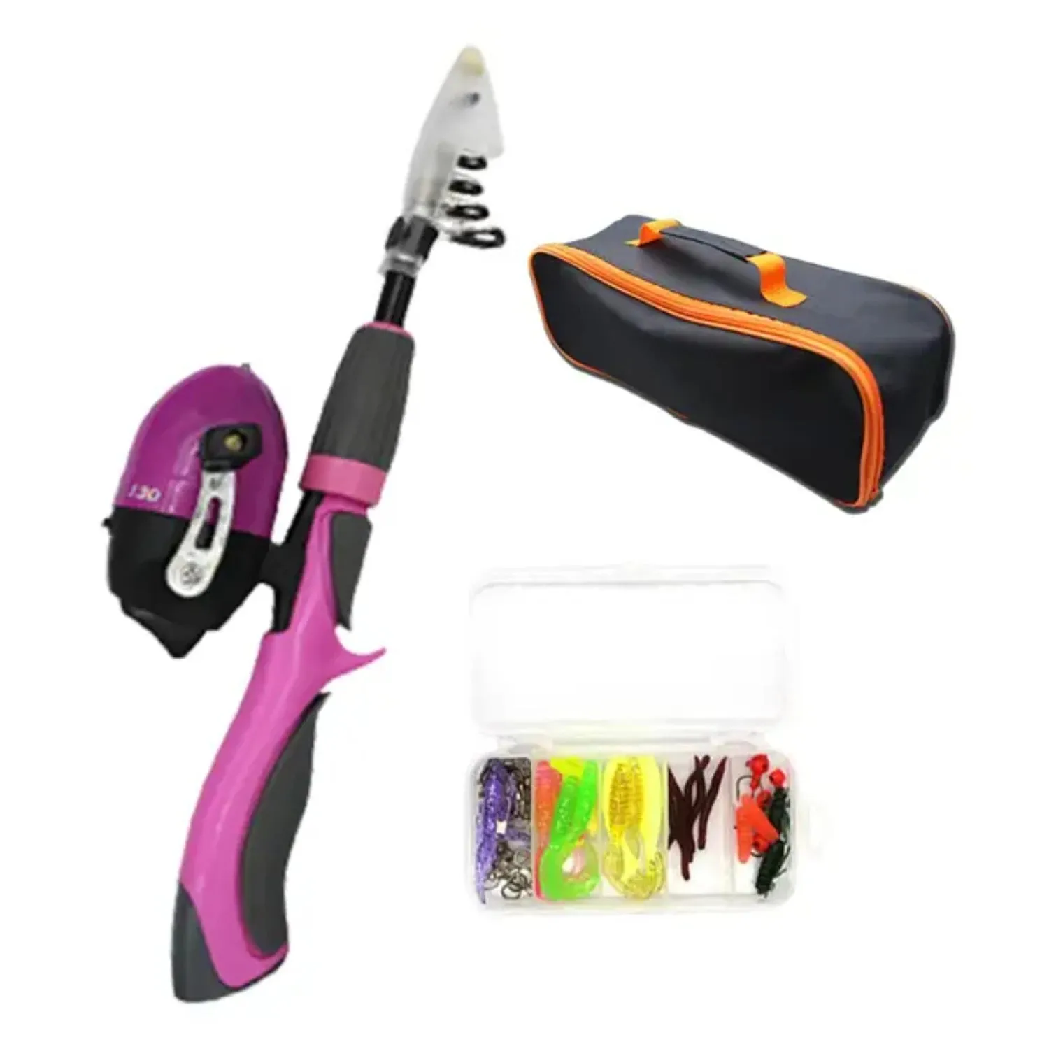 Telescopic Fishing Rod and Reel Combo Kits with Fishing Reel Traveling Kid Fishing Pole  Boys Girls Travel Beginners Lurekiller