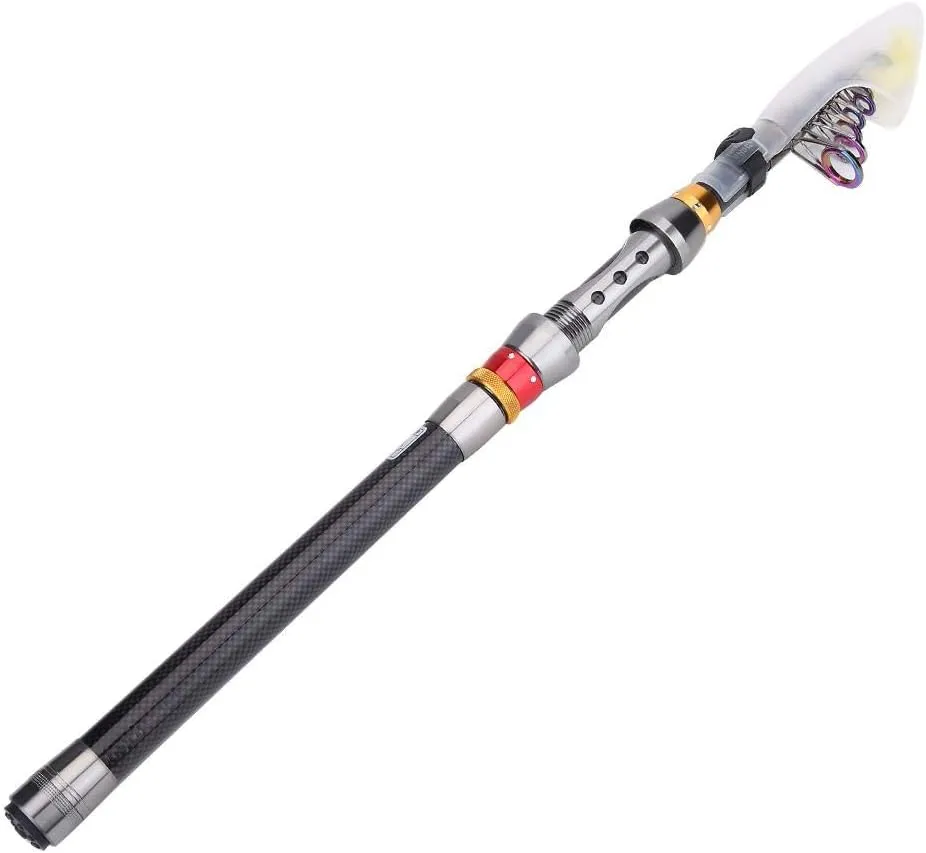 Telescopic Fishing Rod, Carbon Portable Hard Fishing Pole Freshwater Fishing Rod Accessory(2.7m)
