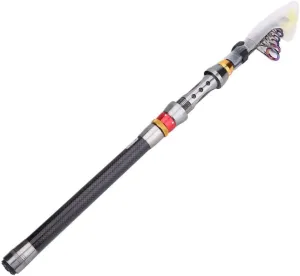 Telescopic Fishing Rod, Carbon Portable Hard Fishing Pole Freshwater Fishing Rod Accessory(2.7m)