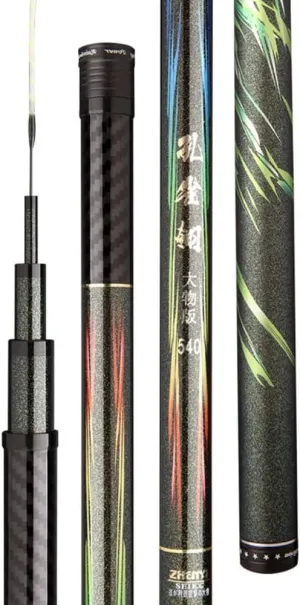 Telescopic Fishing Rod Carbon Super Hard Ultralight for Big Fish 19 Tone 4.5m 5.4m 6.3m 7.2m 8.1m 9m Rivers Lakes Reservoirs Streams