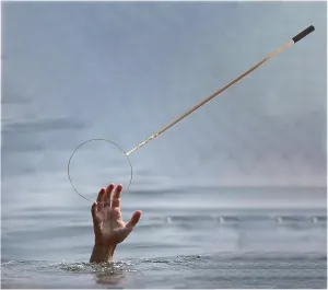 Telescopic Pool Rescue Pole with Hook, Durable Lifesaving Pole for Drowning Swimmers, Stainless Steel Rescue Salvage Rod for Boats Yachts Water Park Day/Night