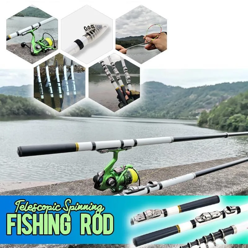 TELESCOPIC SPINNING FISHING ROD