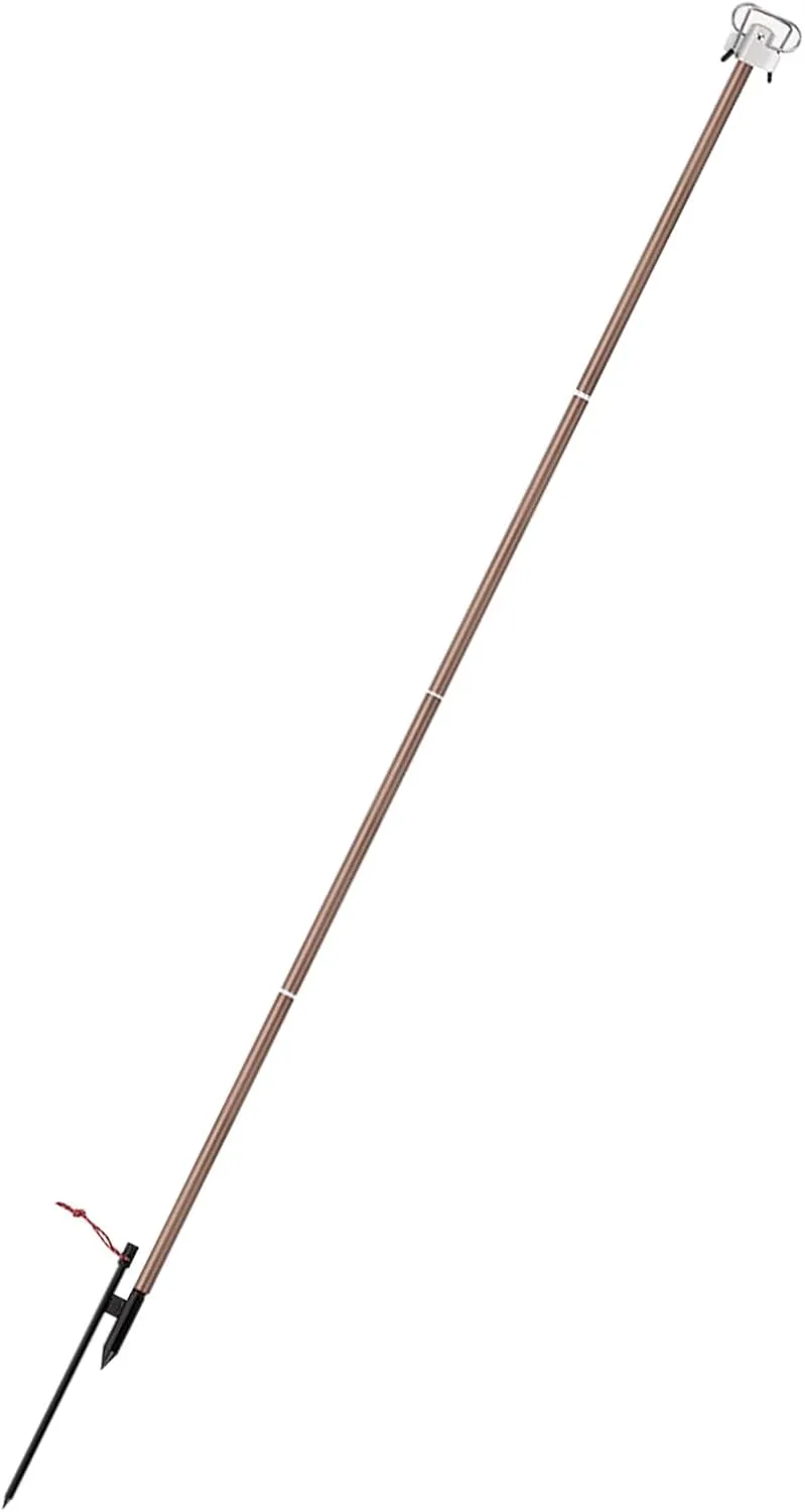 Telescoping Pole, 16mm Thick Aluminum Poles Tent Poles Shade Sail Poles with Lantern Hanger, 3 Aluminum Pole, Peg and Storage Bag for Any Camping or Hiking Situation effortlessly