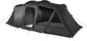 Tent Tent One Room One Hall Rainstorm Protection Outdoor Camping Thickening Tent Camping Equipment (Black One Size)