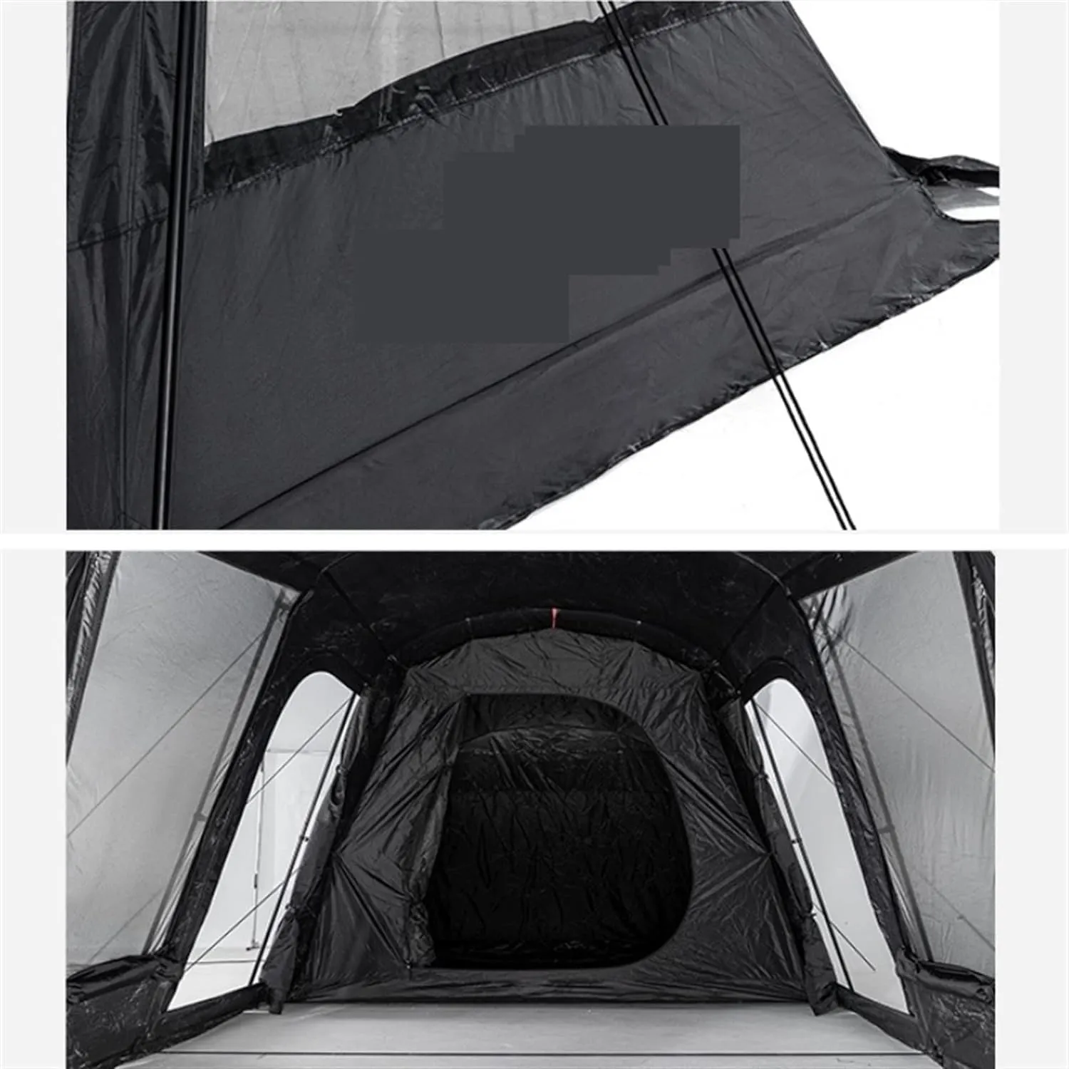 Tents Tent One Room One Hall Rainstorm Protection Outdoor Camping Thickening Tent Camping Equipment (Black One Size)
