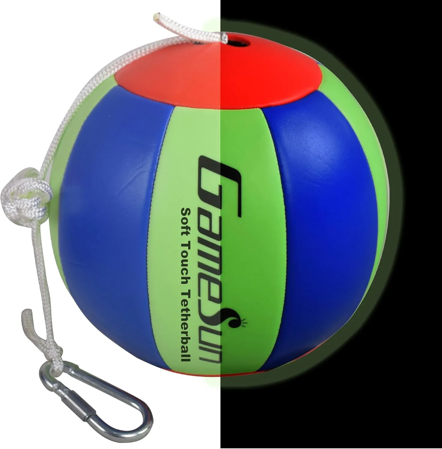 Tetherball and Rope,Full-Size Soft Touch, Portable Tetherballs with Soft Rope - Great Outdoor Game for Kids