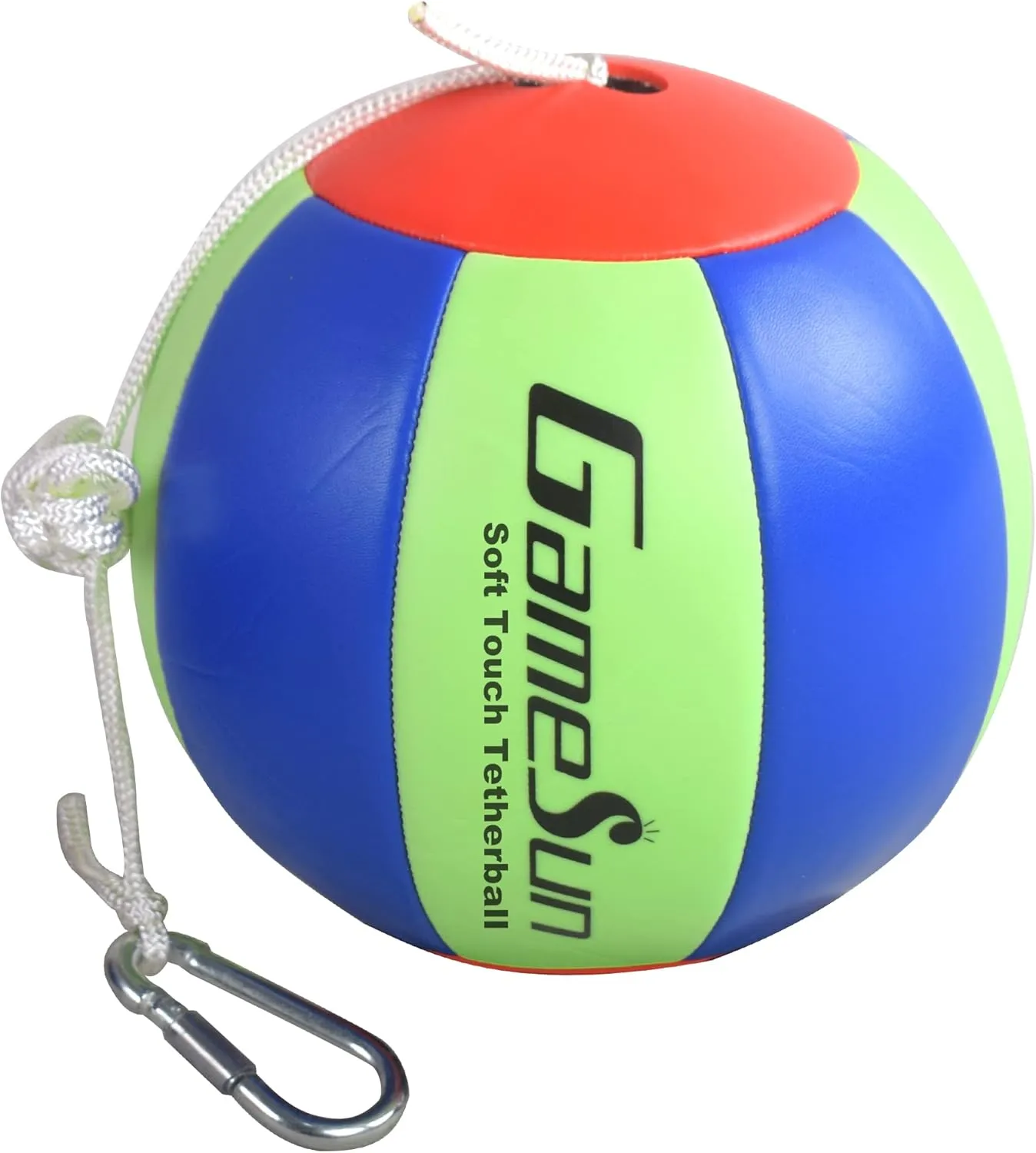 Tetherball and Rope,Full-Size Soft Touch, Portable Tetherballs with Soft Rope - Great Outdoor Game for Kids