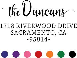 The Duncans Personalized Self-Inking Address Stamp | Envelope Return Address Stamp for Couples and Families | Custom Rubber Address Stamp (1, Xtra Large)