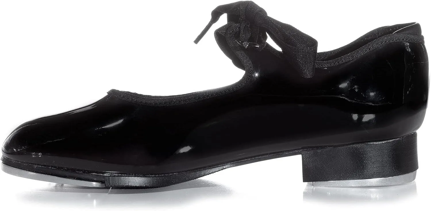 Theatricals Womens Tap Star Ribbon Tie Elastic Tap Shoes