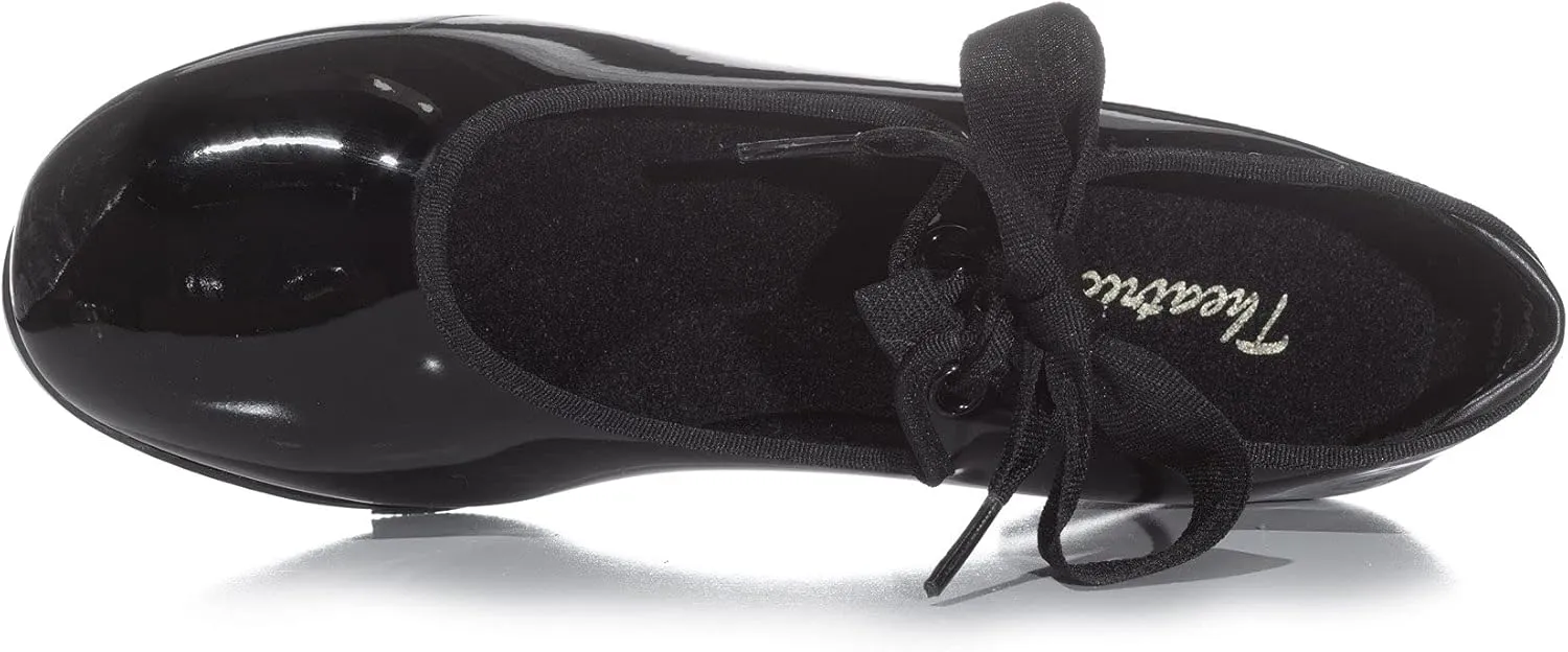 Theatricals Womens Tap Star Ribbon Tie Elastic Tap Shoes