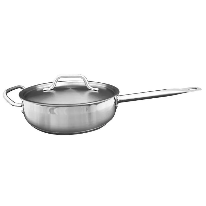 Thundergroup 3 qt, 10" Diameter Stainless Steel Sauté Pan with Lid
