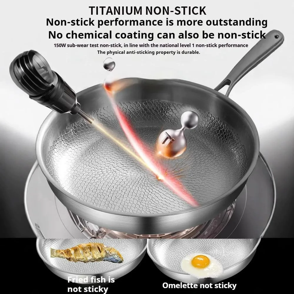 Titanium Hammered Pan Pro with Lid, 2025 Ultra-Titanium Frying Pans For Cooking, Multifunctional Ultra-Durable Scratch-Resistant Non Stick Nutri Pans (with lid, 11.02in)