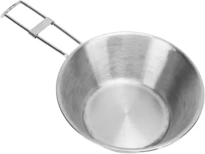 Topyond Camping Cup Stainless Steel Wide Mouth,Backpacking Mug with Foldable Handle for Camping Outdoor,Outdoor cookware Set,Tableware Equipment