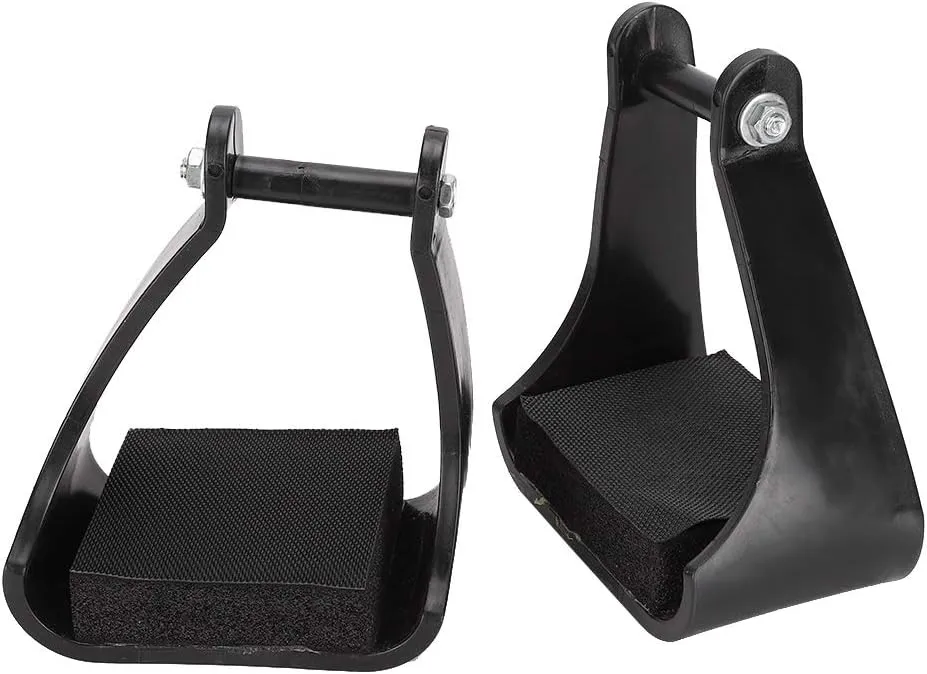 Trail Stirrups, POM Plastic Stirrups, Horse Riding Safety Climb Stirrups, Cushioned Foam Foot Pad Stirrups