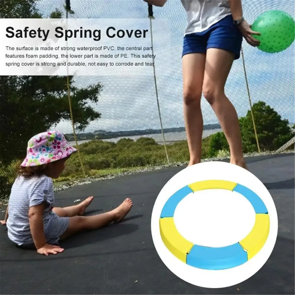 Trampoline Pad, 4FT/5FT Waterproof Tear-Resistant Trampoline Safety Pad Trampoline Spring Cover Multicolor Children's Surround Spring Foam Cover Accessories for Outdoor