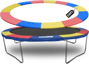 Trampoline Spring Cover,16ft 10ft Round Trampoline Pad Replacement No Hole Trampoline Pole Pad Waterproof UV Resistant Safety Pad