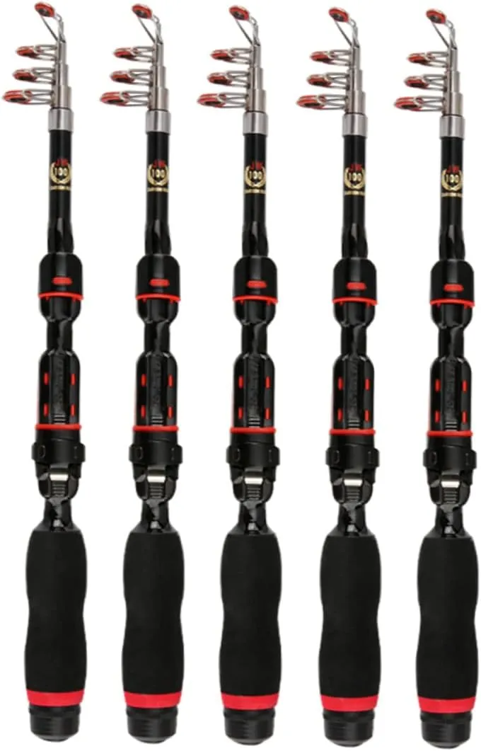 Travel Fishing Rod 1m Telescopic Folding Pole Versatile Fishing Supplies
