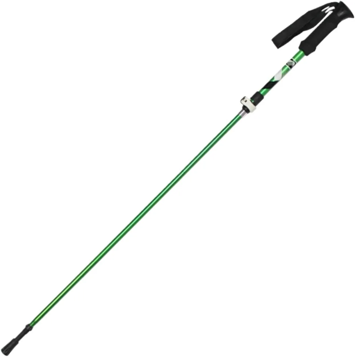 Travel Trekking Pole Telescopic AdjustableTrekking Poles Ultraligh Hiking Walking Sticks for Camping Backpacking Outdoor Activities(Green,110cm)
