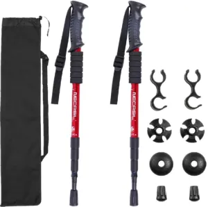 Trekking Poles - 2 Pack with Antishock and Quick Lock System, Telescopic, Collapsible, Ultralight for Hiking, Camping, Mountaining, Backpacking, Walking