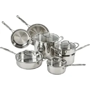 Tri-Ply Clad Stainless Steel Cookware Set